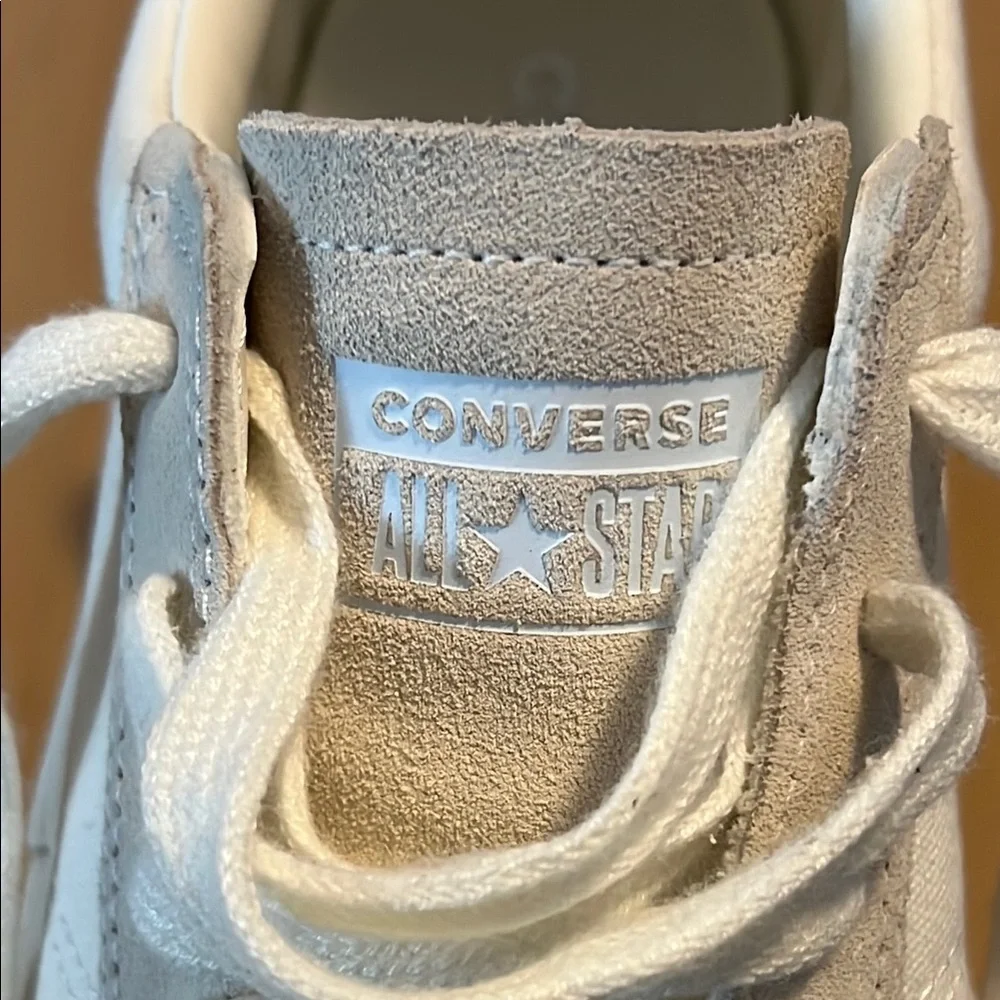 Converse Cream Platform Sneakers with Chunky Sole